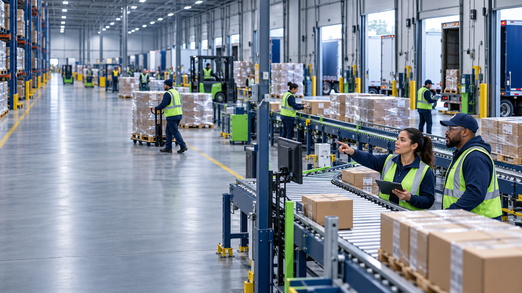Illustrative large-scale food supply-chain logistics